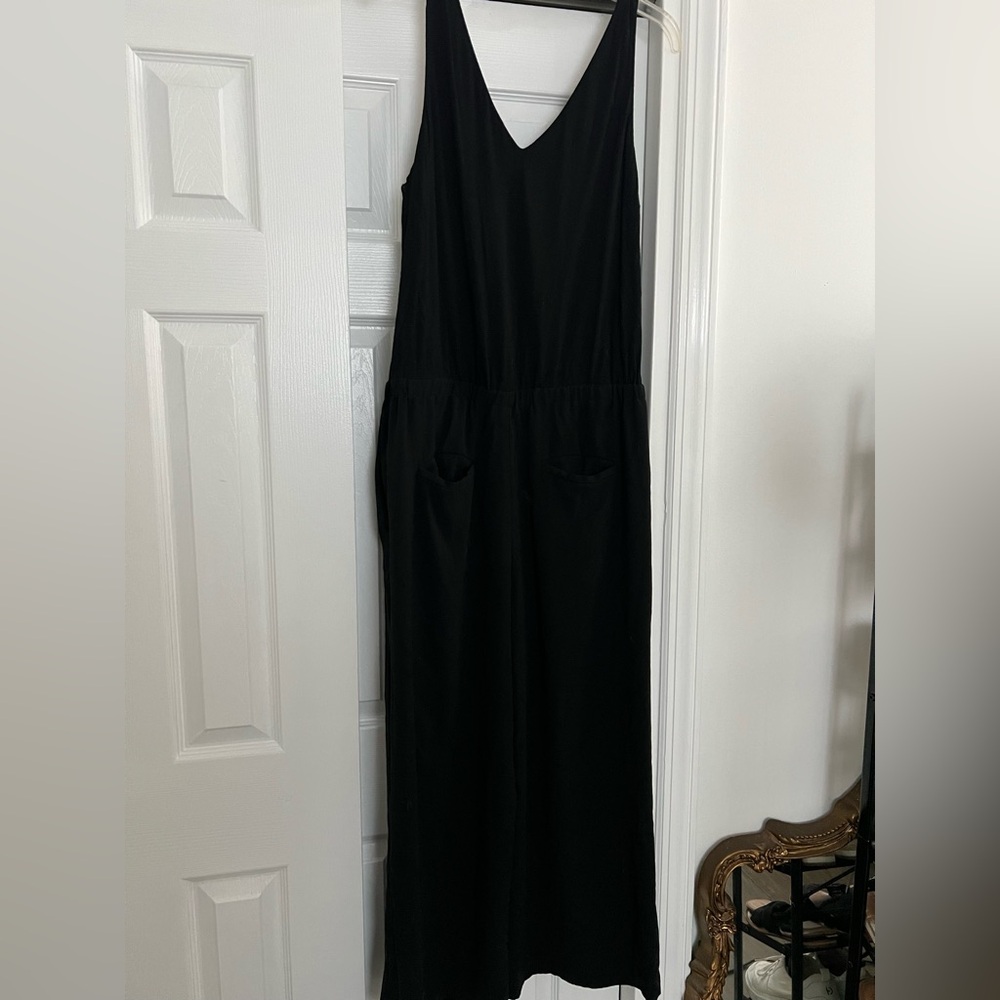 LOFT Black Sleeveless Jumpsuit